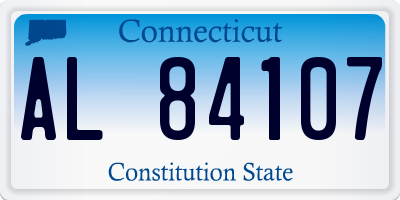 CT license plate AL84107