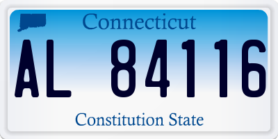 CT license plate AL84116