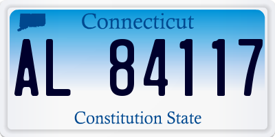 CT license plate AL84117