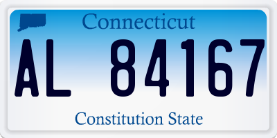CT license plate AL84167