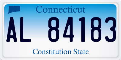 CT license plate AL84183