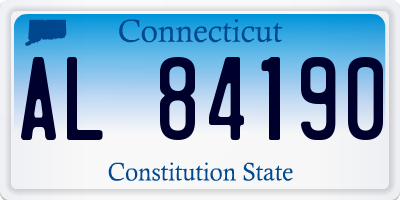 CT license plate AL84190