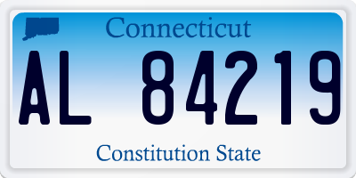 CT license plate AL84219