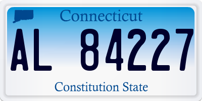 CT license plate AL84227