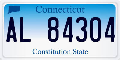 CT license plate AL84304
