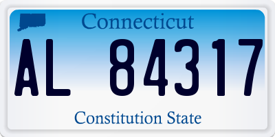 CT license plate AL84317