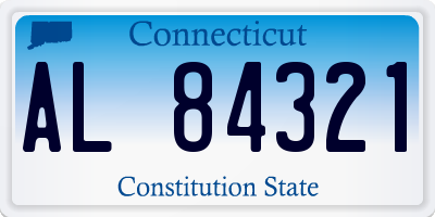 CT license plate AL84321