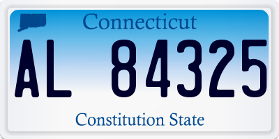 CT license plate AL84325