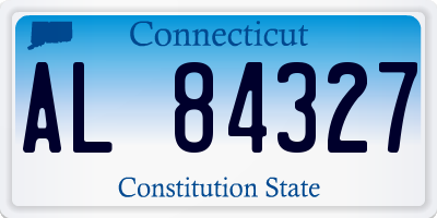 CT license plate AL84327