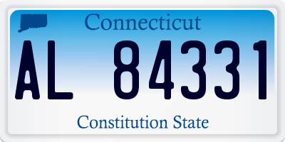 CT license plate AL84331