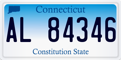 CT license plate AL84346