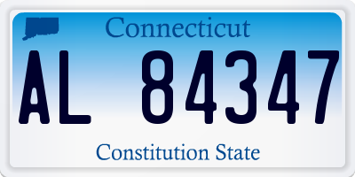 CT license plate AL84347
