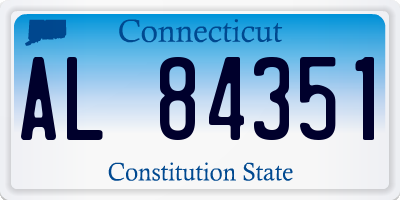 CT license plate AL84351