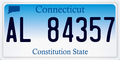 CT license plate AL84357