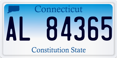 CT license plate AL84365