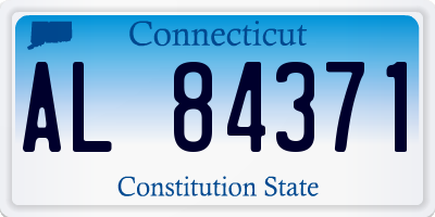 CT license plate AL84371