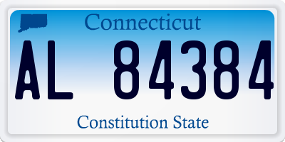CT license plate AL84384