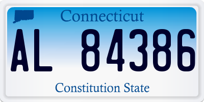 CT license plate AL84386