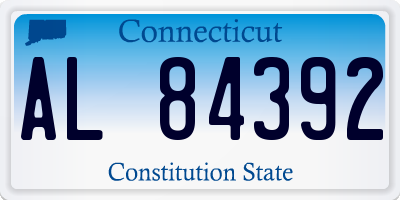 CT license plate AL84392
