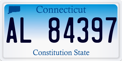 CT license plate AL84397