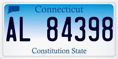 CT license plate AL84398