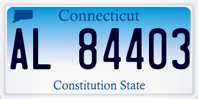 CT license plate AL84403
