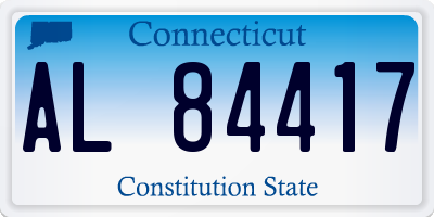 CT license plate AL84417