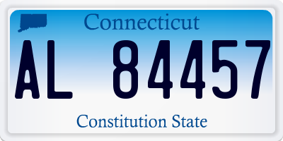 CT license plate AL84457