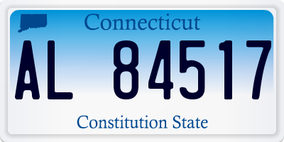 CT license plate AL84517