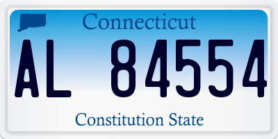 CT license plate AL84554