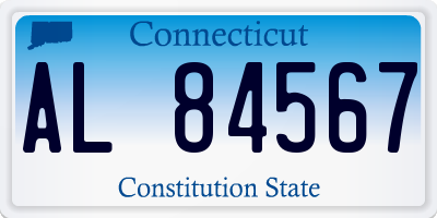 CT license plate AL84567