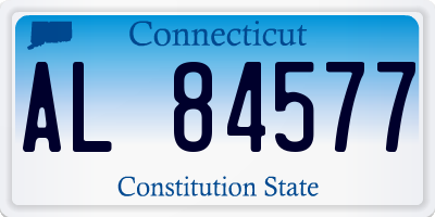 CT license plate AL84577