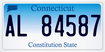 CT license plate AL84587