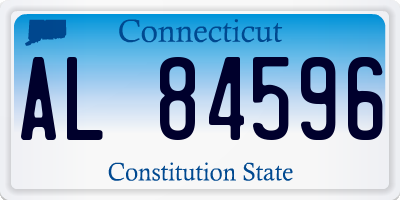 CT license plate AL84596