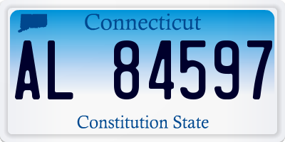 CT license plate AL84597