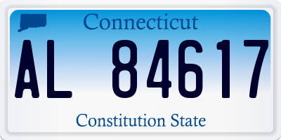 CT license plate AL84617