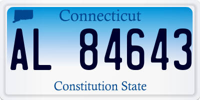 CT license plate AL84643