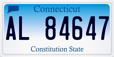 CT license plate AL84647