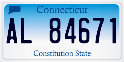 CT license plate AL84671