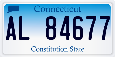 CT license plate AL84677