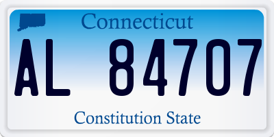 CT license plate AL84707