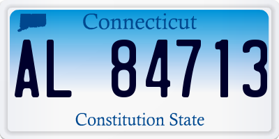 CT license plate AL84713