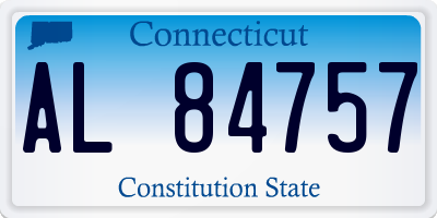 CT license plate AL84757