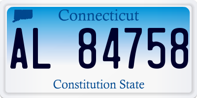 CT license plate AL84758