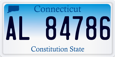 CT license plate AL84786
