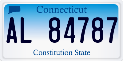 CT license plate AL84787