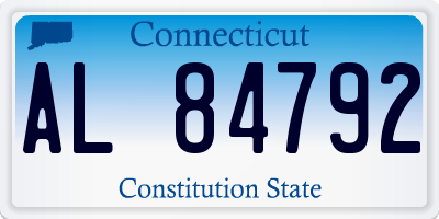 CT license plate AL84792