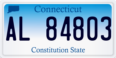 CT license plate AL84803