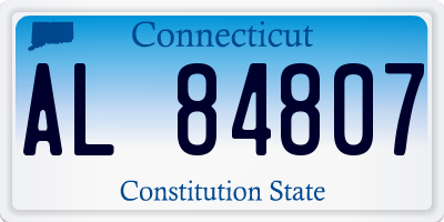 CT license plate AL84807