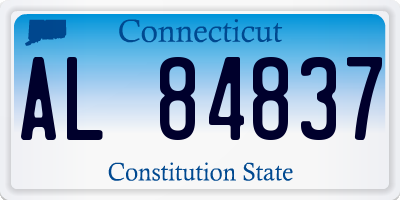 CT license plate AL84837